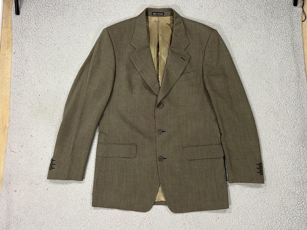 Yves Saint Laurent Sport Coat Mens 42 Brown Wool Classic Fit Notch Lapel Canada